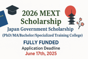 MEXT Scholarship 2026 for Undergraduate Students – Fully Funded Study in Japan (Embassy Recommendation)