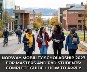 Norway Mobility Scholarship 2027 For Masters and PhD Students: Complete Guide + How To Apply