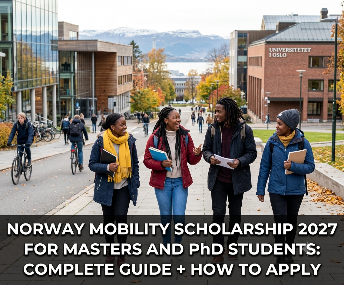 Norway Mobility Scholarship 2027 For Masters and PhD Students: Complete Guide + How To Apply
