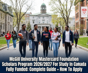 McGill University Mastercard Foundation Scholars Program 2026/2027 For Study In Canada Fully Funded: Complete Guide + How To Apply
