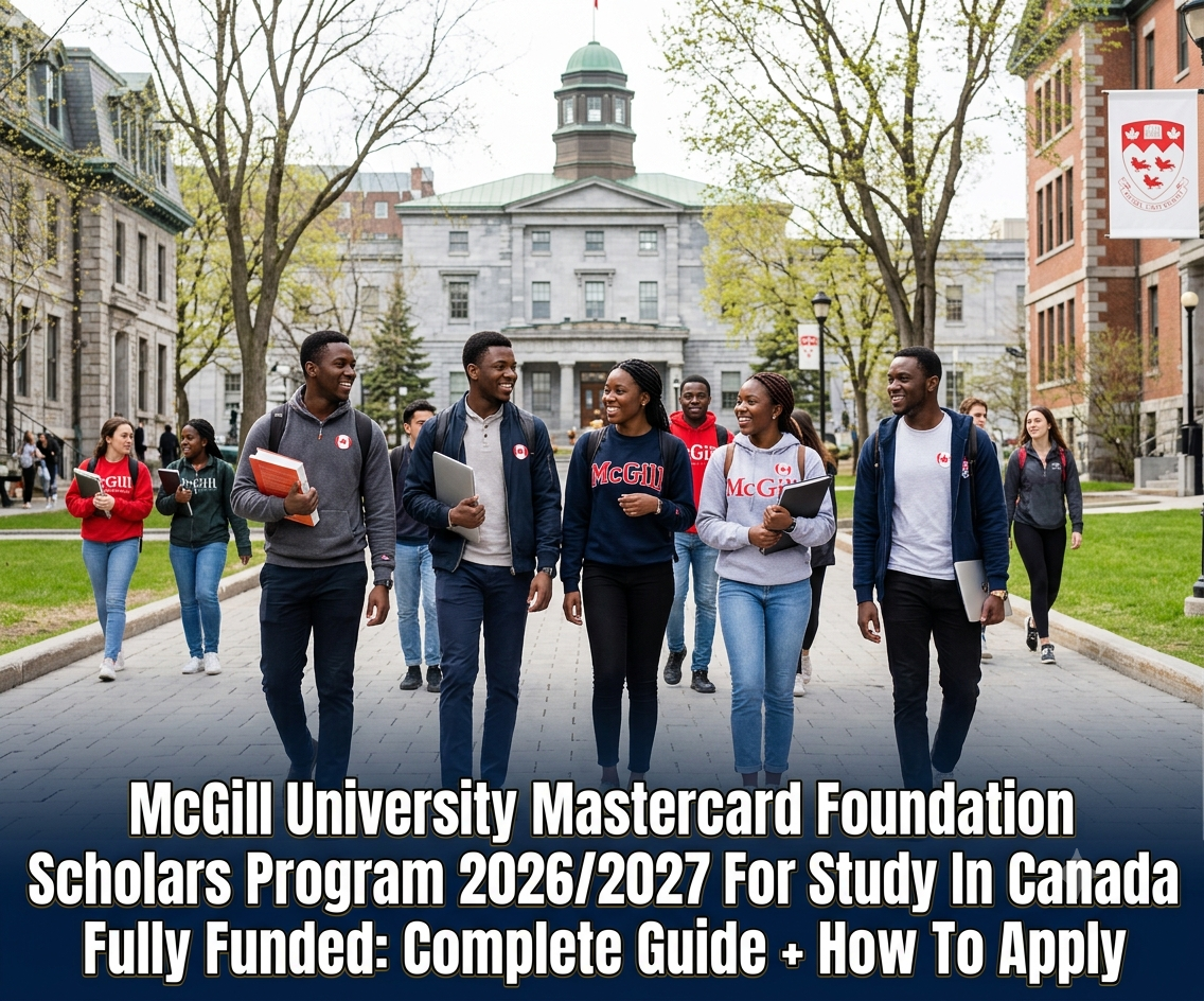McGill University Mastercard Foundation Scholars Program 2026/2027 For Study In Canada Fully Funded: Complete Guide + How To Apply