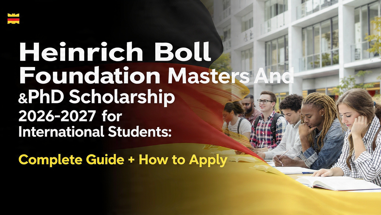 Heinrich Boll Foundation Masters and PhD Scholarship 2026-2027 for International Students: Complete Guide + How to Apply