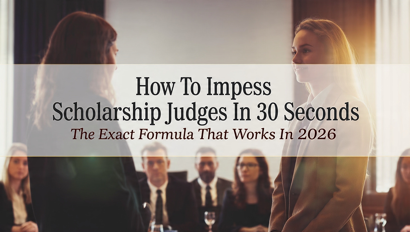 How To Impress Scholarship Judges In 30 Seconds: The Exact Formula That Works In 2026